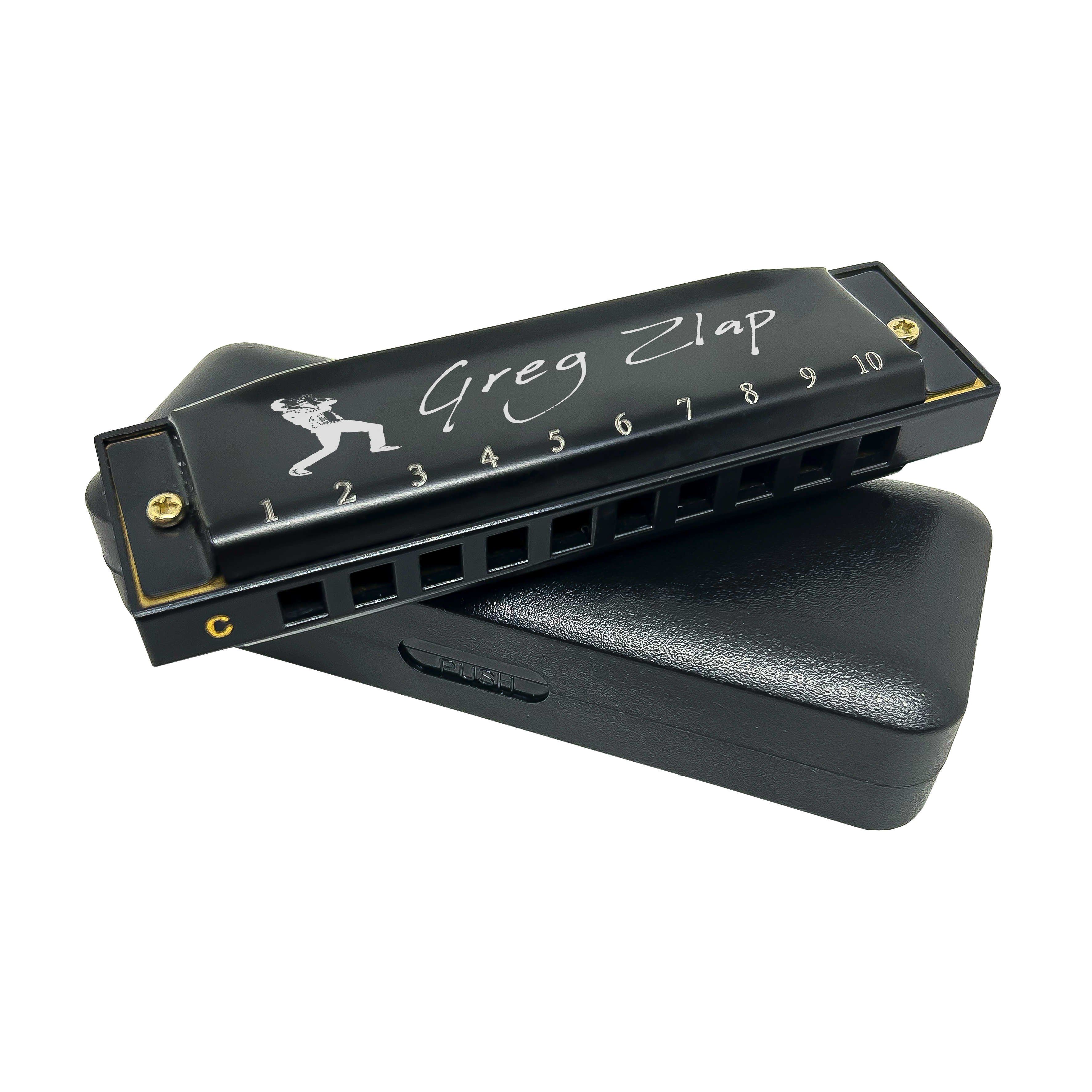 HARMONICA BLUESBAND NOIR (en Do) AVEC LIVRET "HARMONICA STARTER" PAR GREG ZLAP