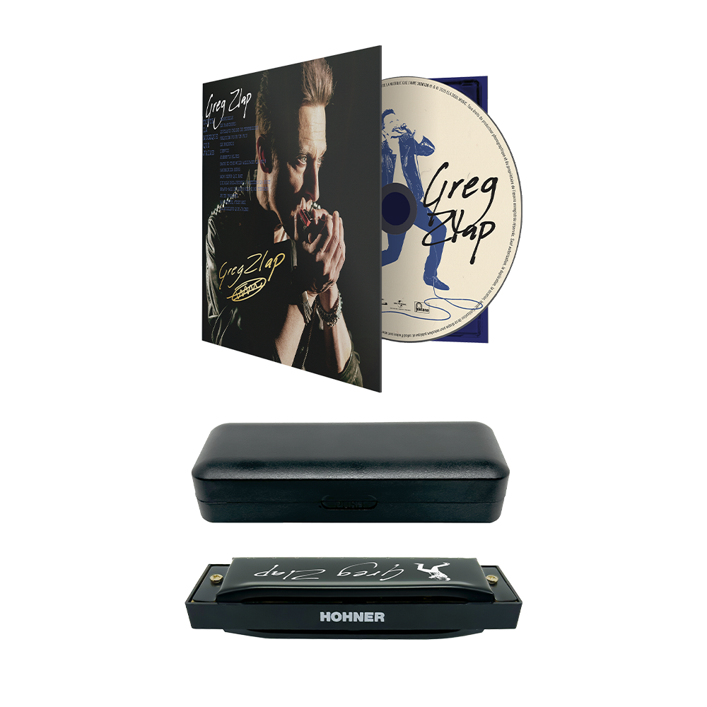 PACK CD DÉDICACÉ + HARMONICA BLUESBAND NOIR (en Do)